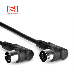 HOSA MID-305RR Right-angle MIDI Cable - 5-pin DIN to Same 5ft (1.52m)