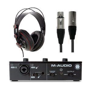 엠오디오 M-Track Solo 오디오인터페이스 HD681 헤드폰 케이블 패키지